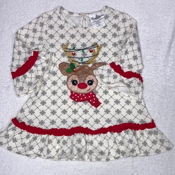 Rare editions Rudolph reindeer Christmas tunic top 4t/4 - Picture 1 of 9